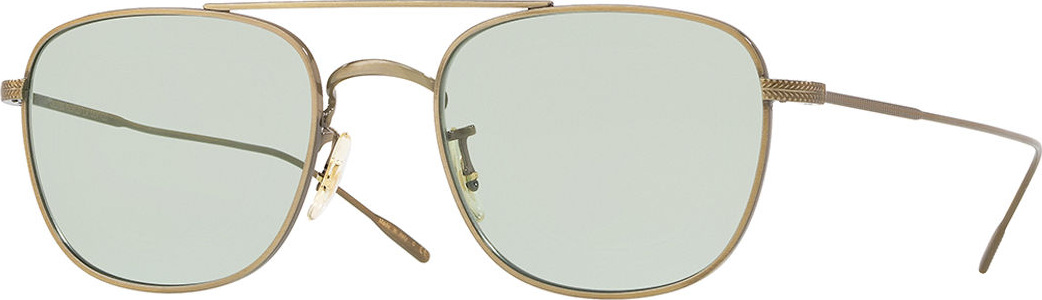 Oliver Peoples Men's Row Kress Square Metal Sunglasses