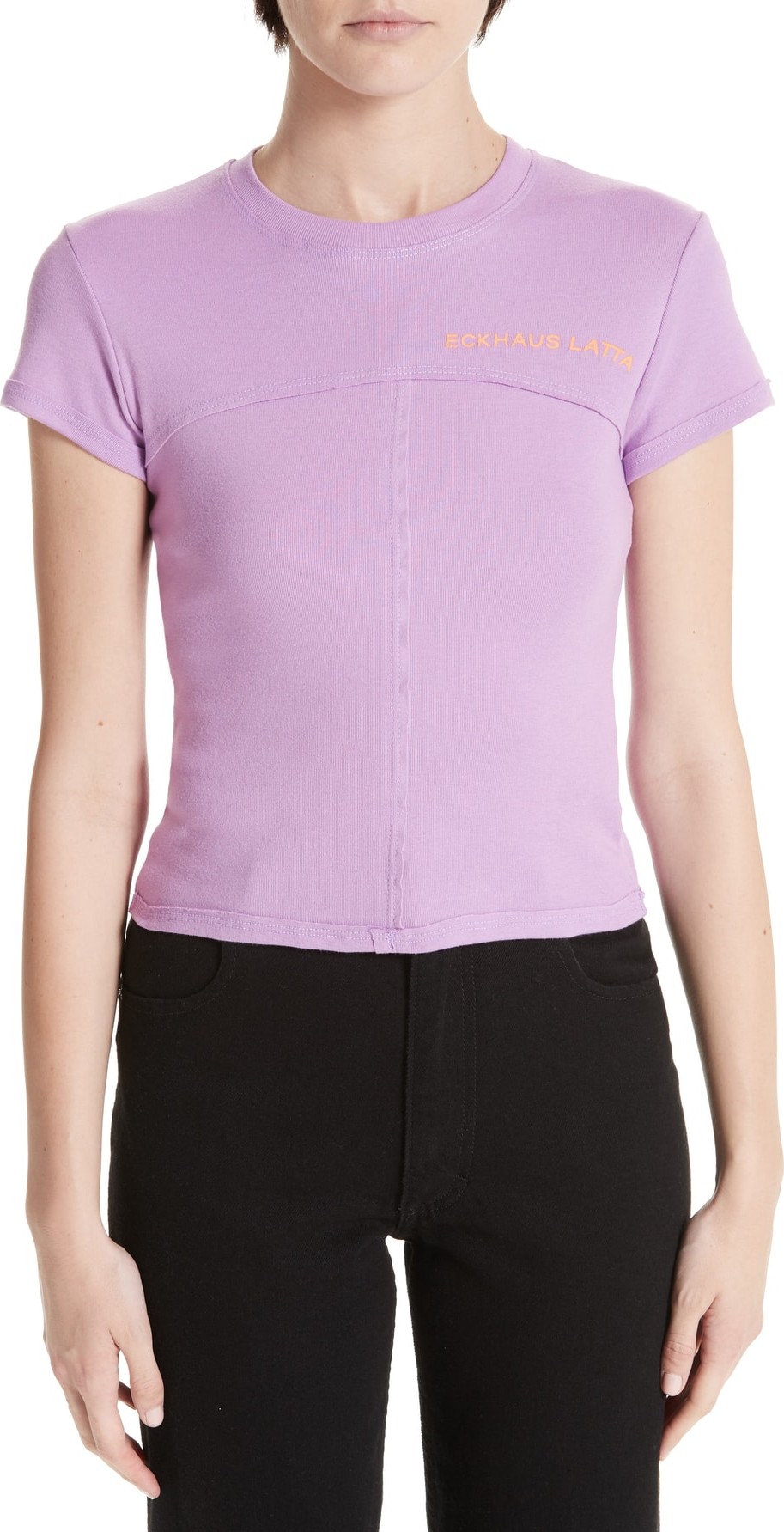 Eckhaus Latta Lapped Seam Baby Tee