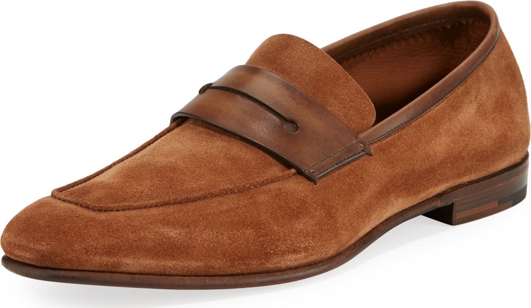 Ermenegildo Zegna La Sola Suede Penny Loafer