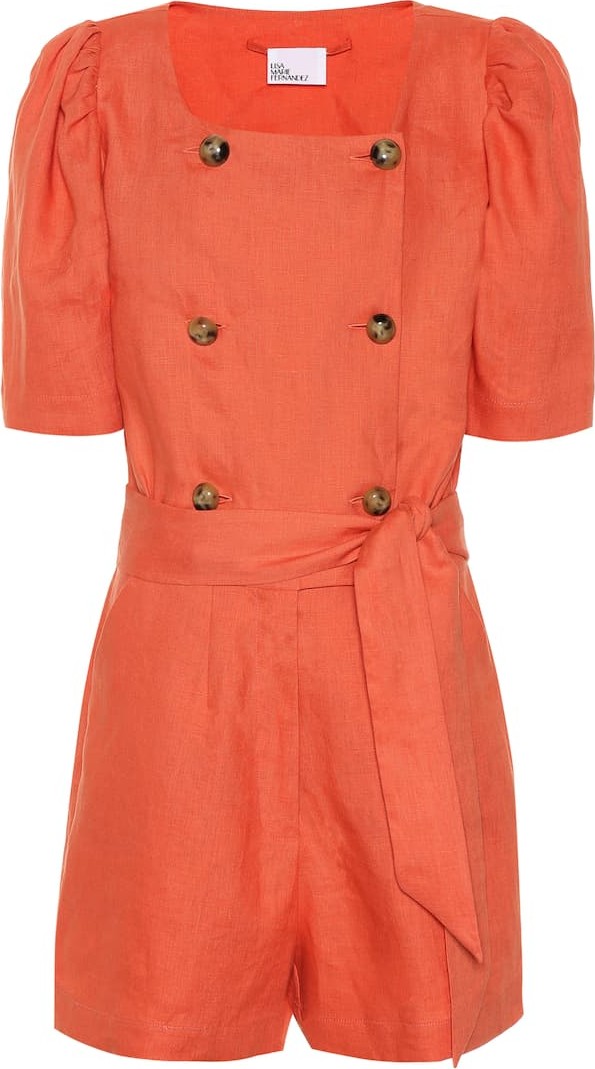 Lisa Marie Fernandez Diana linen playsuit