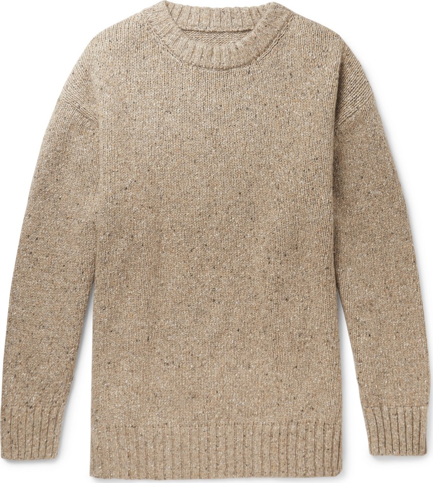 Maison Margiela Oversized Donegal Wool-Blend Sweater