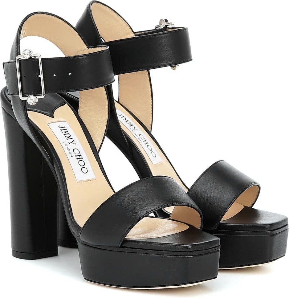 Jimmy Choo Maie 125 platform leather sandals