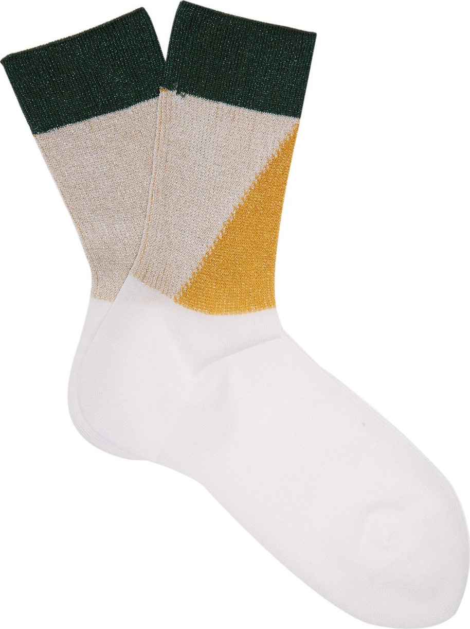 Falke Vitamin Lurex triangle knit socks