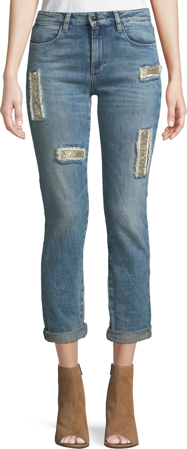 Brockenbow Club 55 Lily Slim Skinny Jeans w/ Embroidery