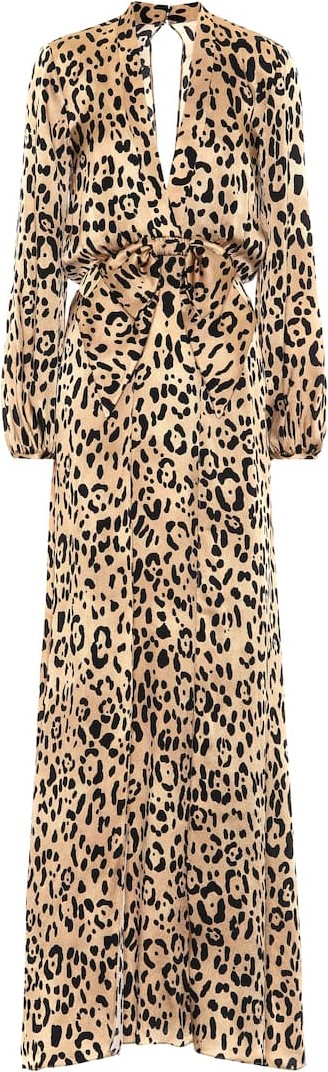 Temperley London Piera leopard-print silk dress