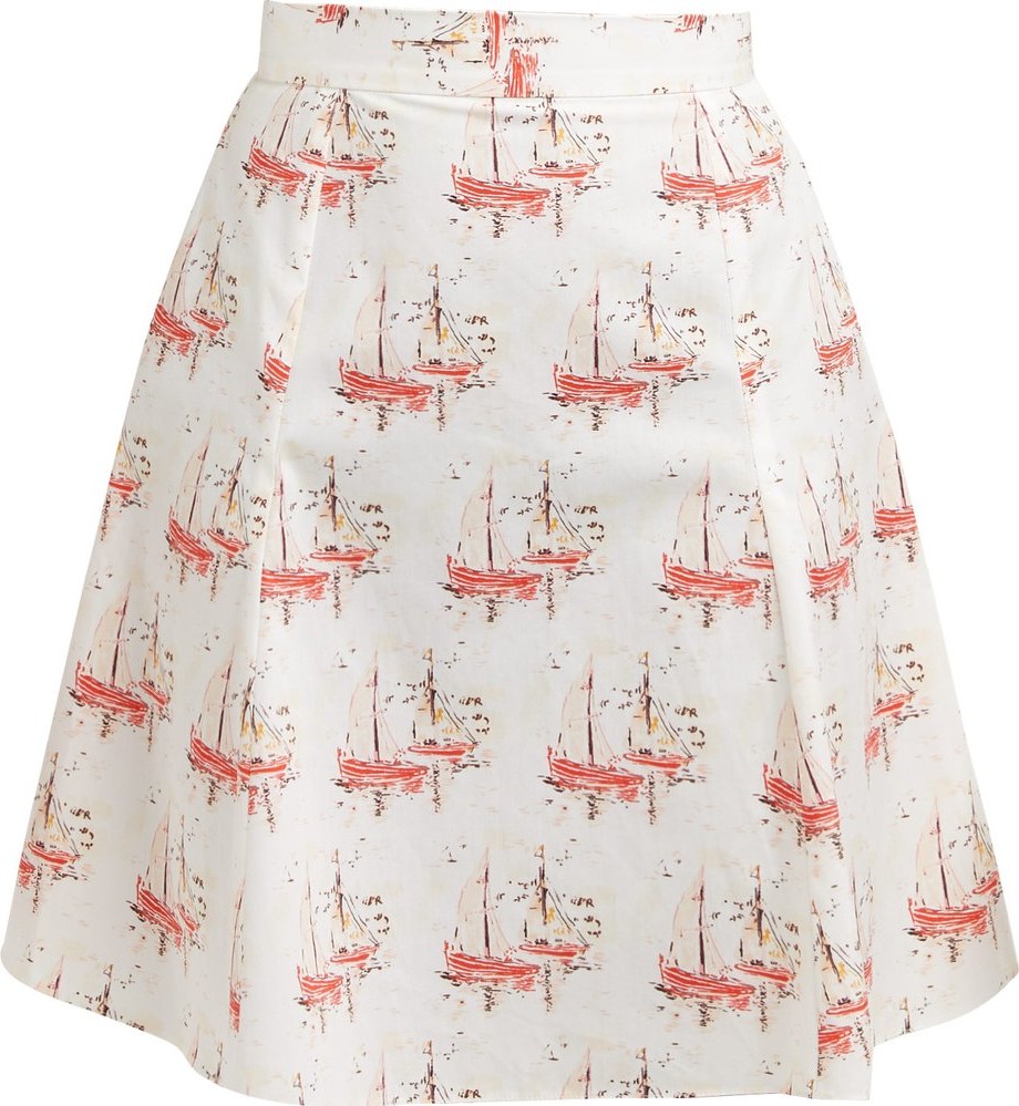 Emilia Wickstead Ines sailboat-print mini skirt