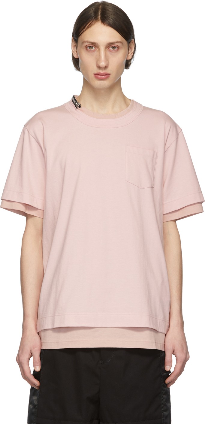 Sacai Pink Cotton T-Shirt Sacai Pink Cotton T-Shirt