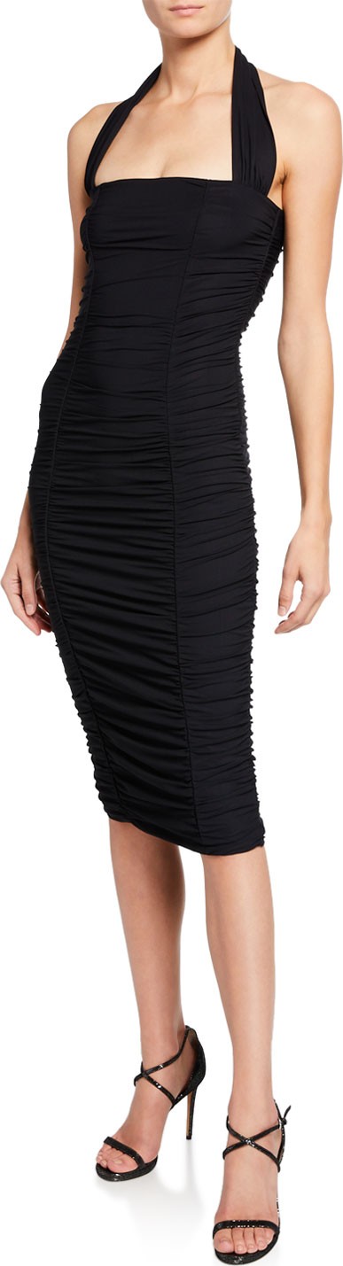 La Petite Robe di Chiara Boni Ruched Bodycon Halter Dress