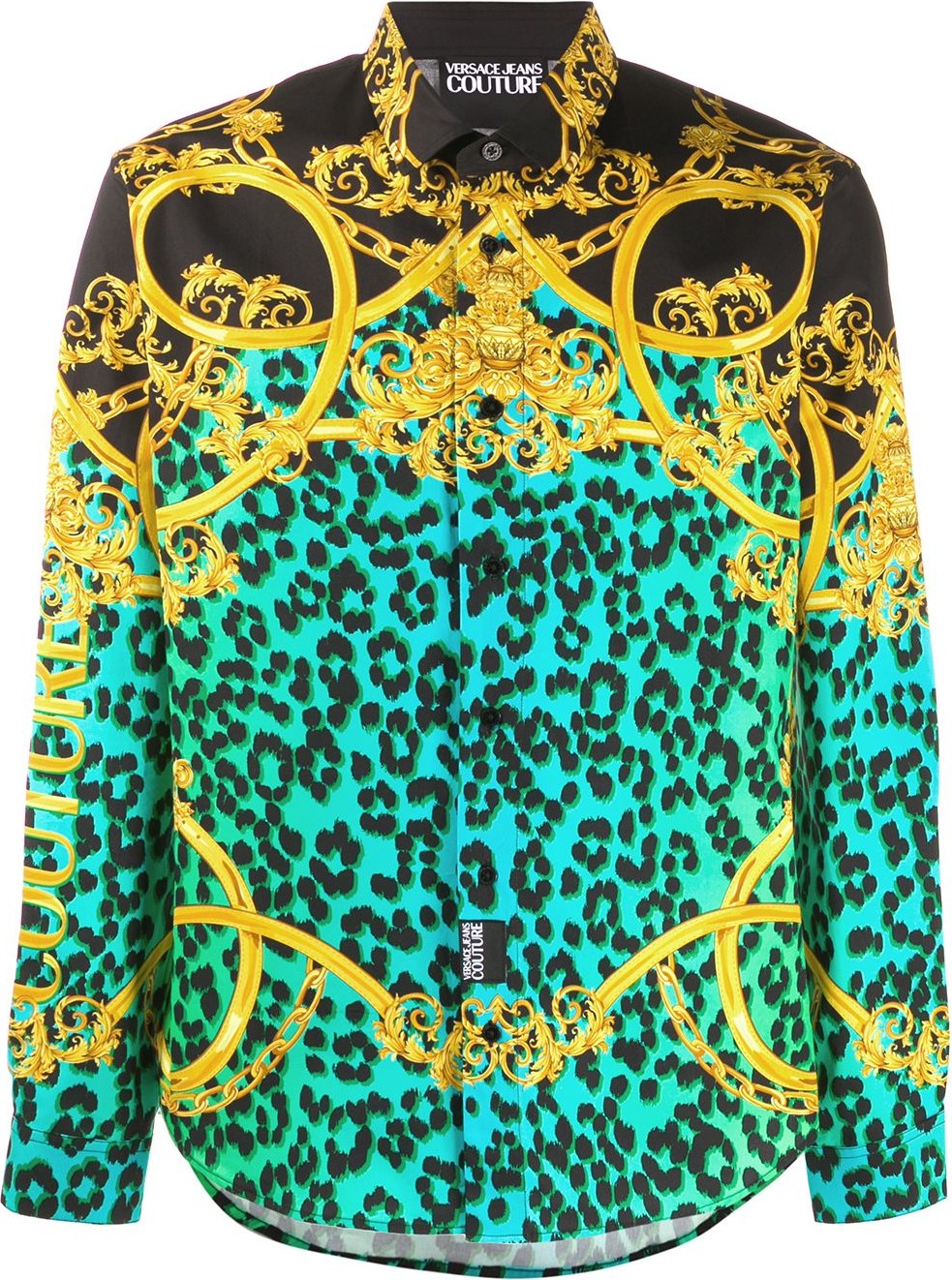Versace Jeans Couture Leo Chain-print cotton shirt