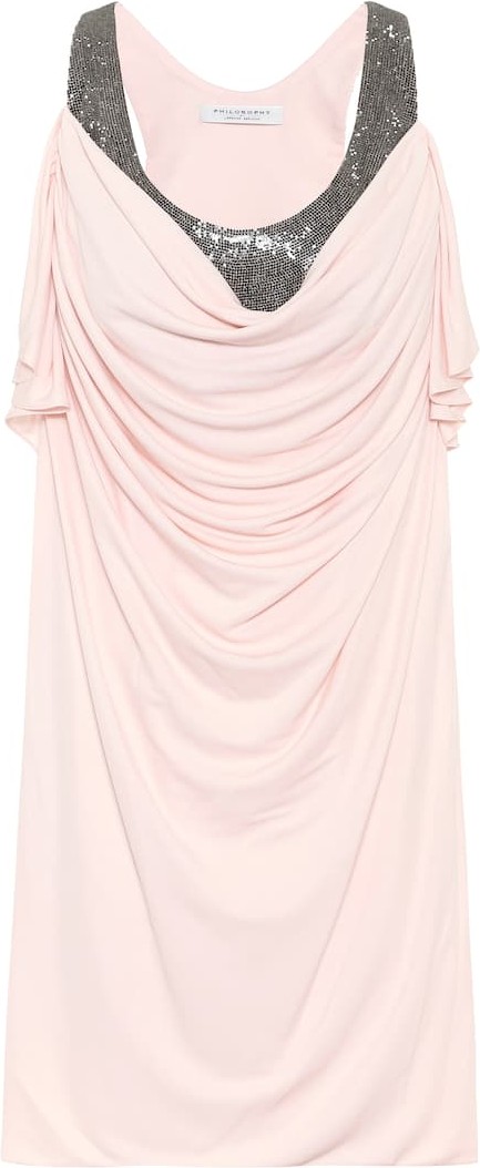 Philosophy Di Lorenzo Serafini Embellished stretch-jersey dress