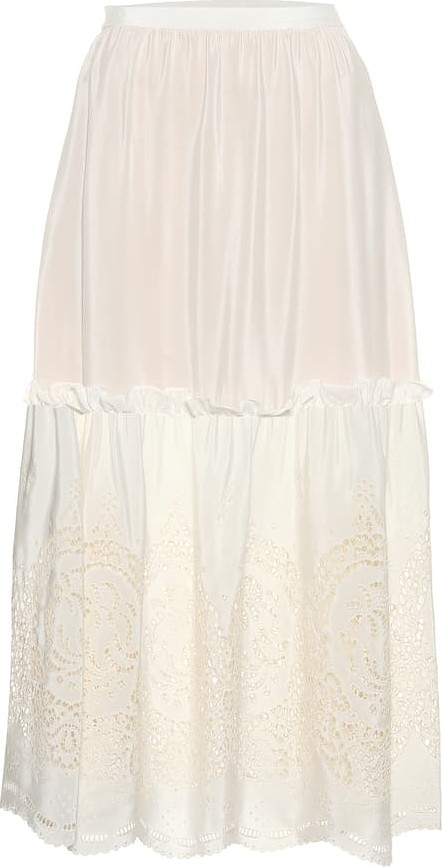 Stella McCartney Silk midi skirt