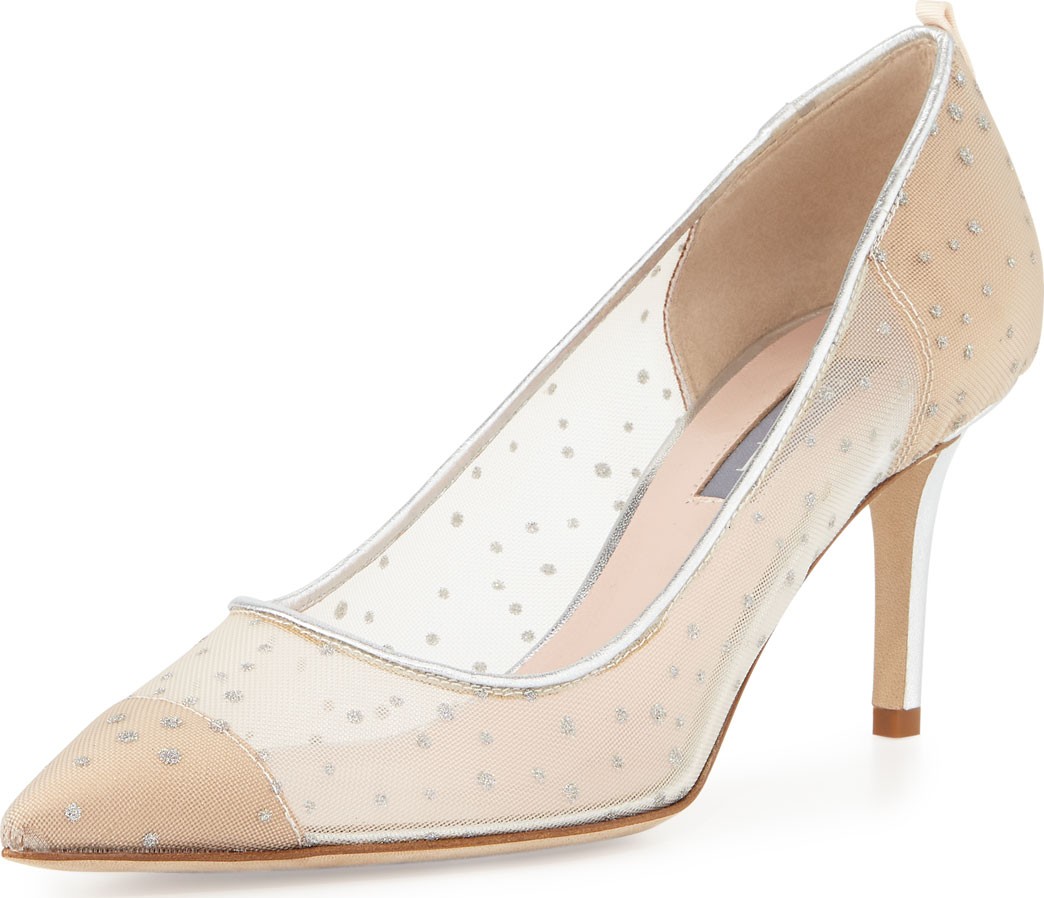 SJP by Sarah Jessica Parker Glass 70mm Mesh Pump