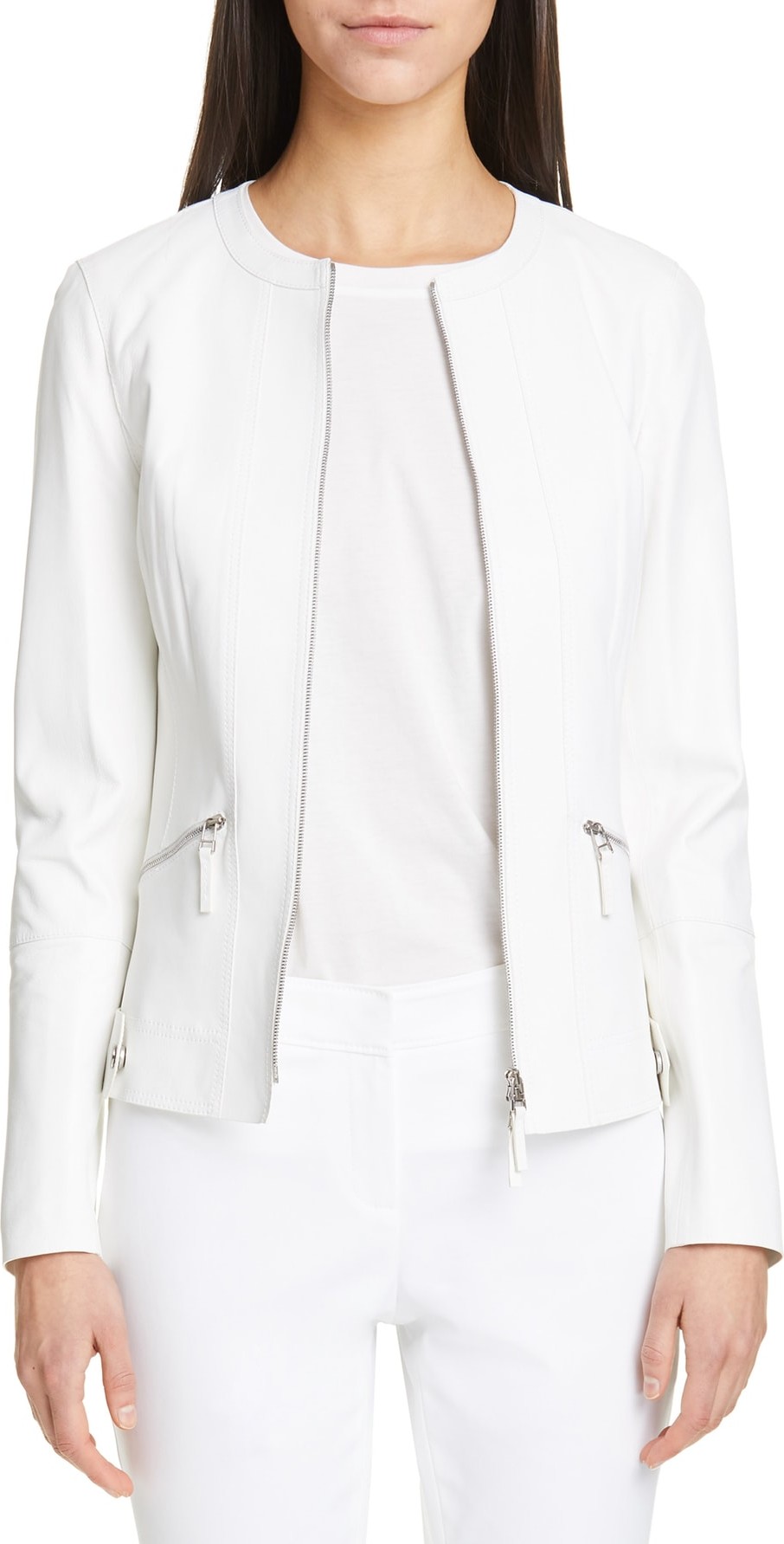 Lafayette 148 New York Cairo Leather Jacket