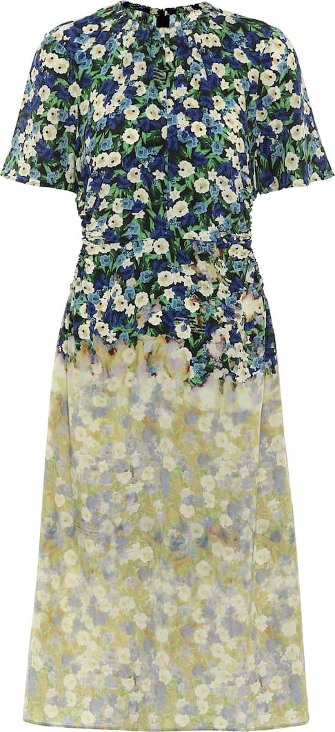 Rokh Floral silk midi dress