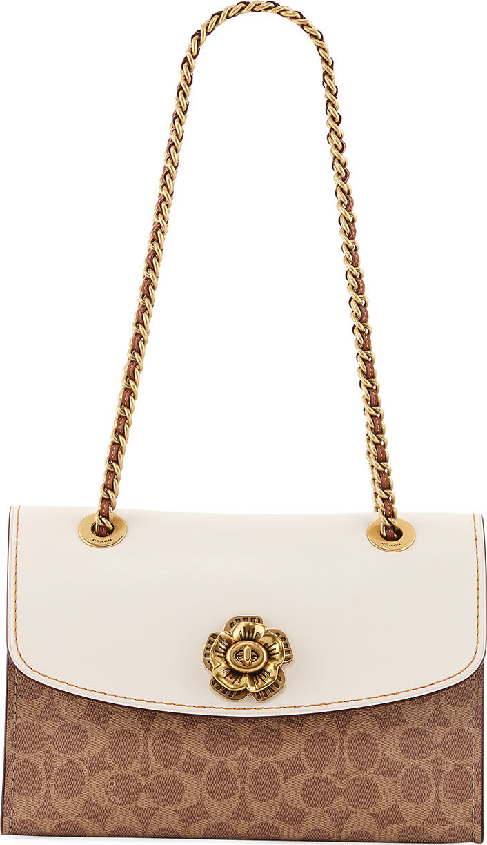 COACH 1941 Parker Colorblock Coated Signature Canvas Shoulder Bag