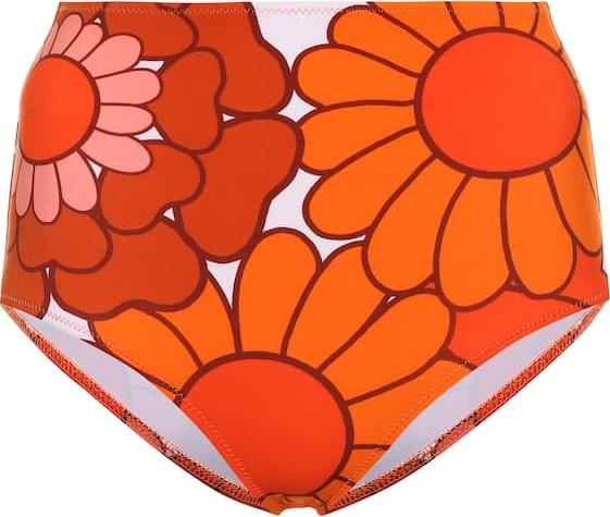 DODO BAR OR Floral high-rise bikini bottoms