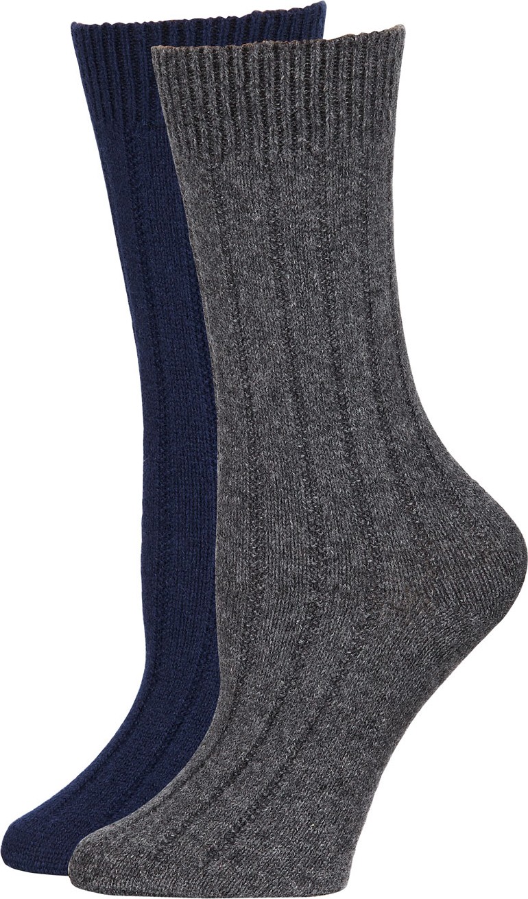 Neiman Marcus Cashmere Socks in Gift Box, 2 Pack
