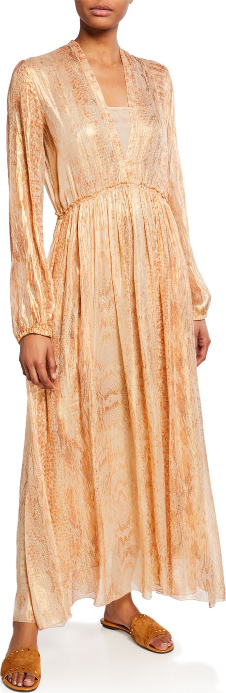 Forte Forte Underwater Love Printed Chiffon Maxi Dress