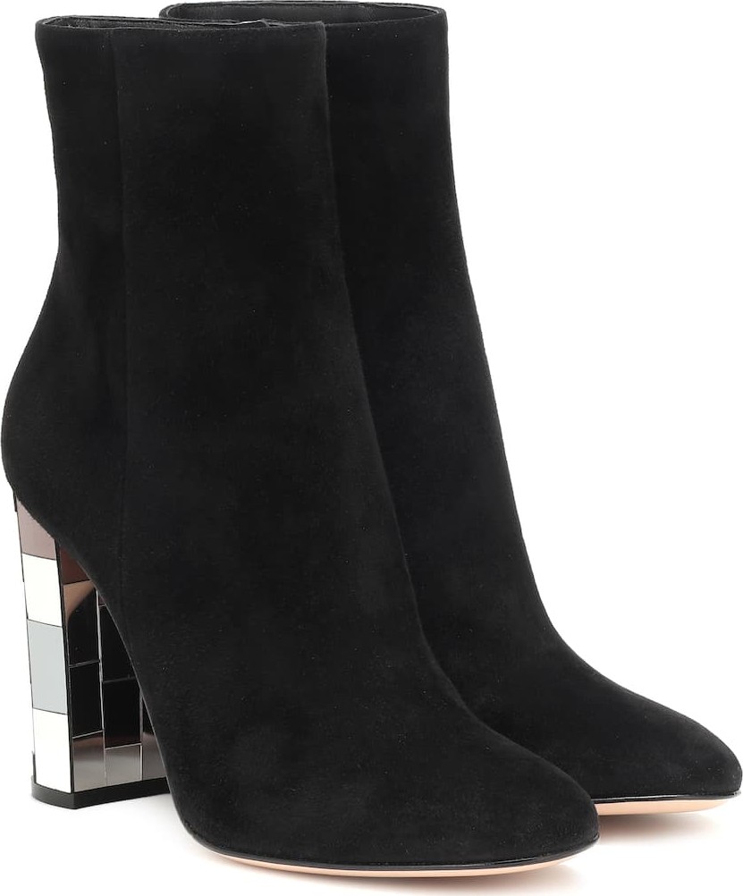 Gianvito Rossi Disco Heel 100 suede ankle boots