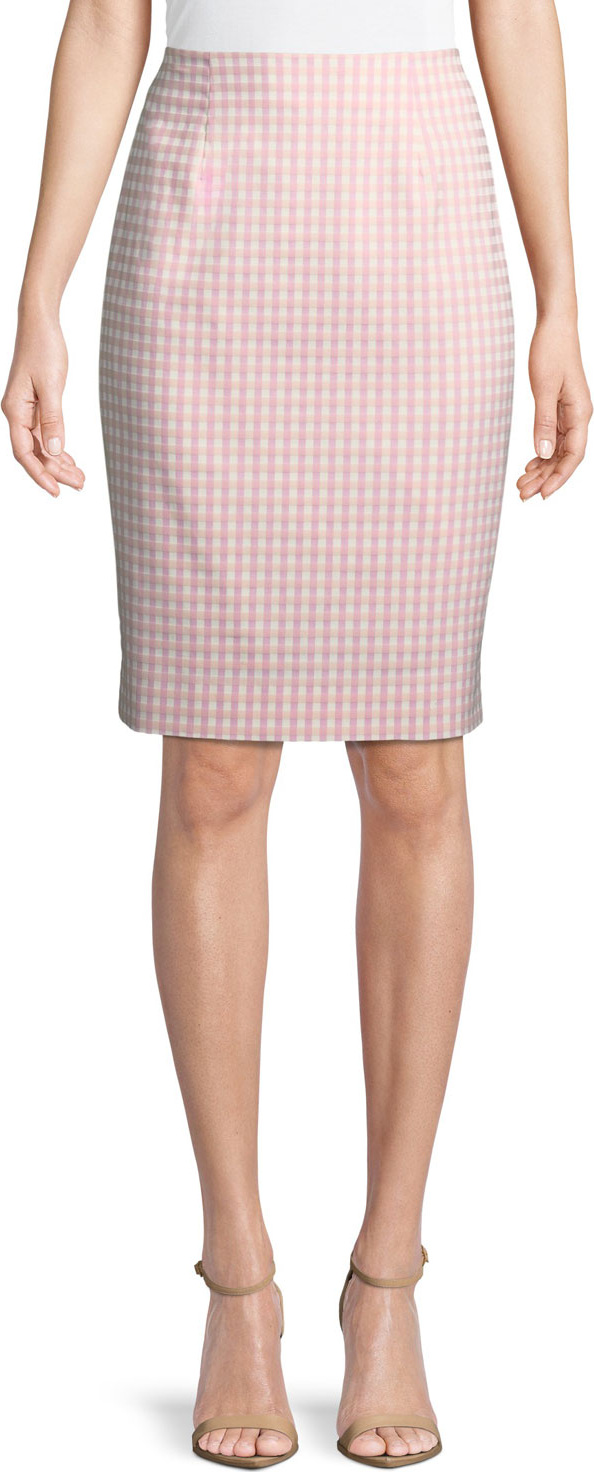 Nanette Lepore Posh Gingham Pencil Skirt