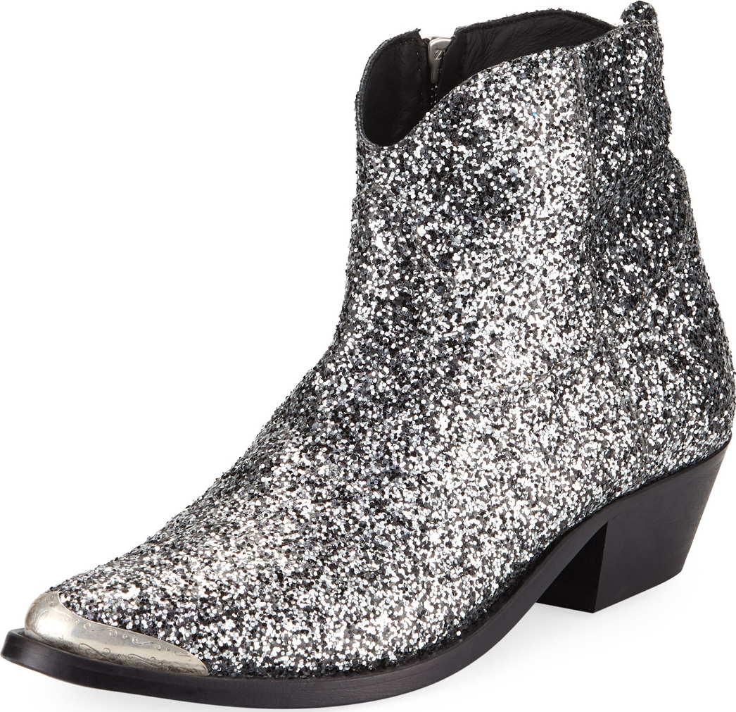 Golden Goose Deluxe Brand Young Glittered Western Boots