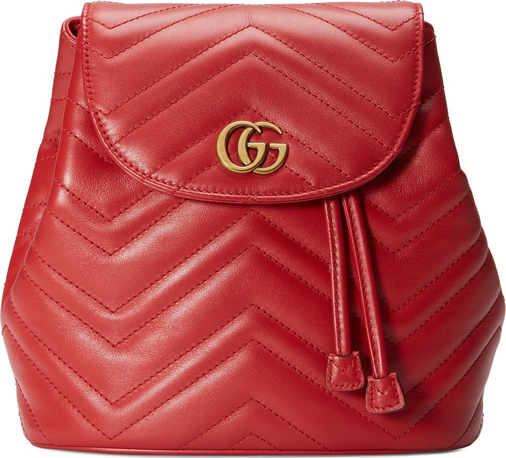 Gucci GG Marmont Chevron-Quilted Leather Backpack