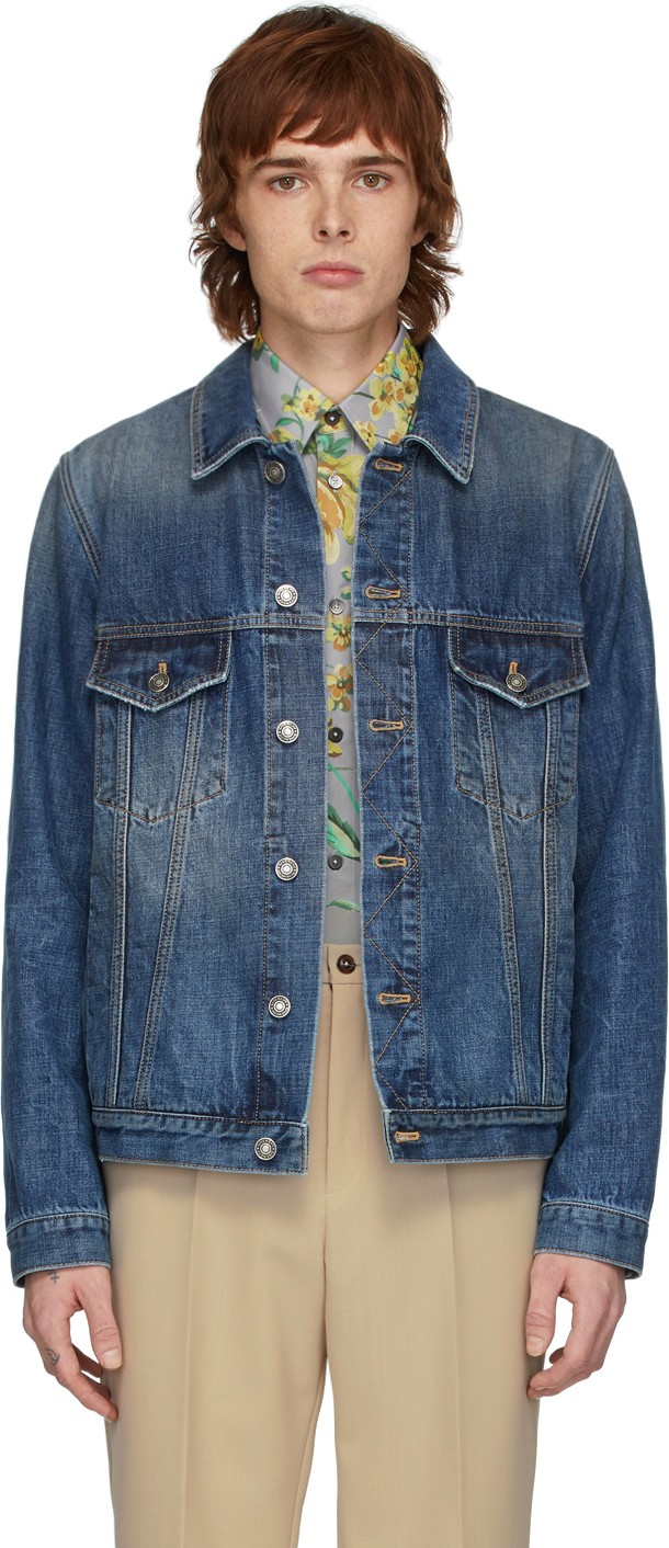 Givenchy Blue Denim Address Classic Fit Jacket