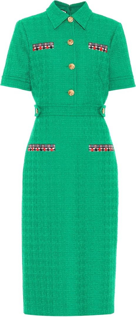 Gucci Tweed wool midi dress