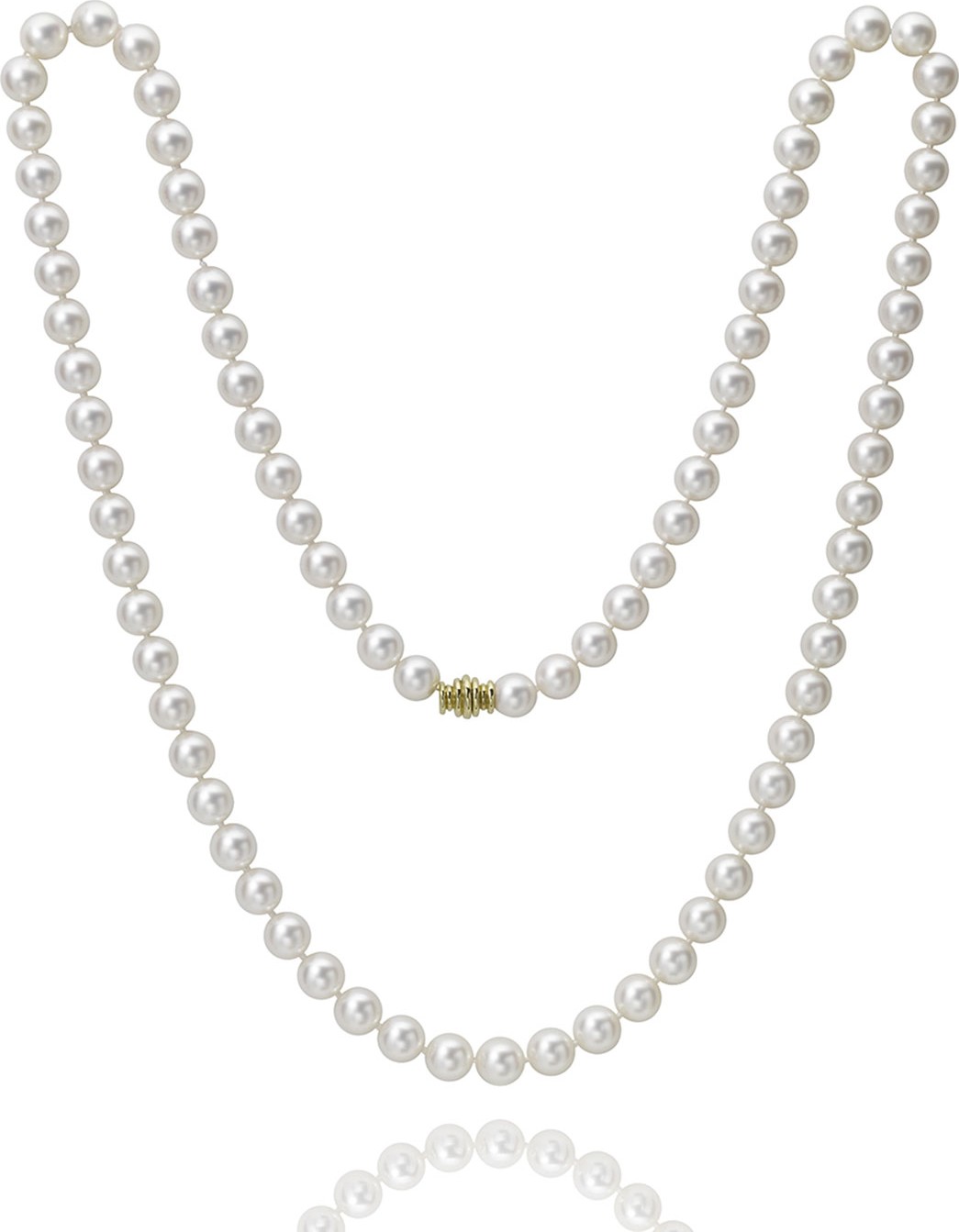 Assael Short Akoya 6.5mm Pearl-Strand Necklace w/ 18k Gold, 18"L