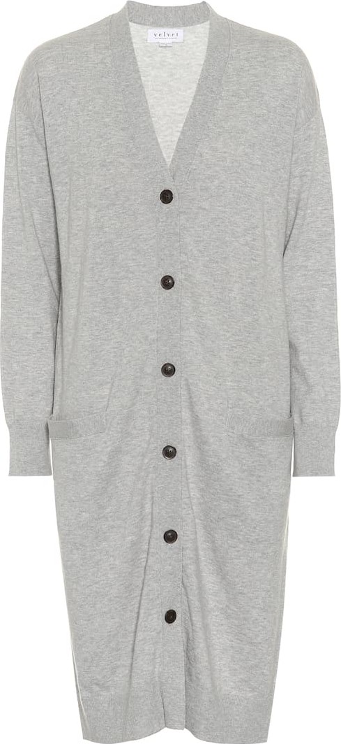 Velvet By Graham & Spencer Tania cotton and cashmere cardigan
