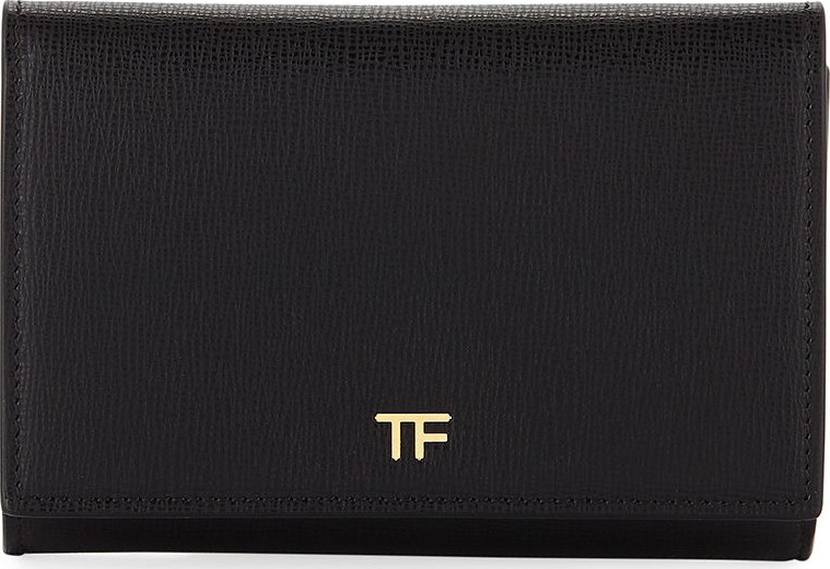 TOM FORD Saffiano Flap Line Wallet