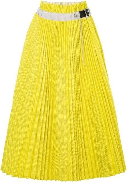 Sacai pleated midi skirt