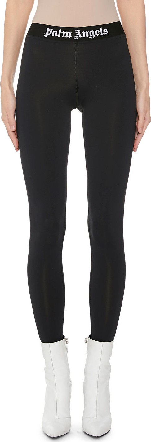 Palm Angels Logo-Print Sporty Leggings