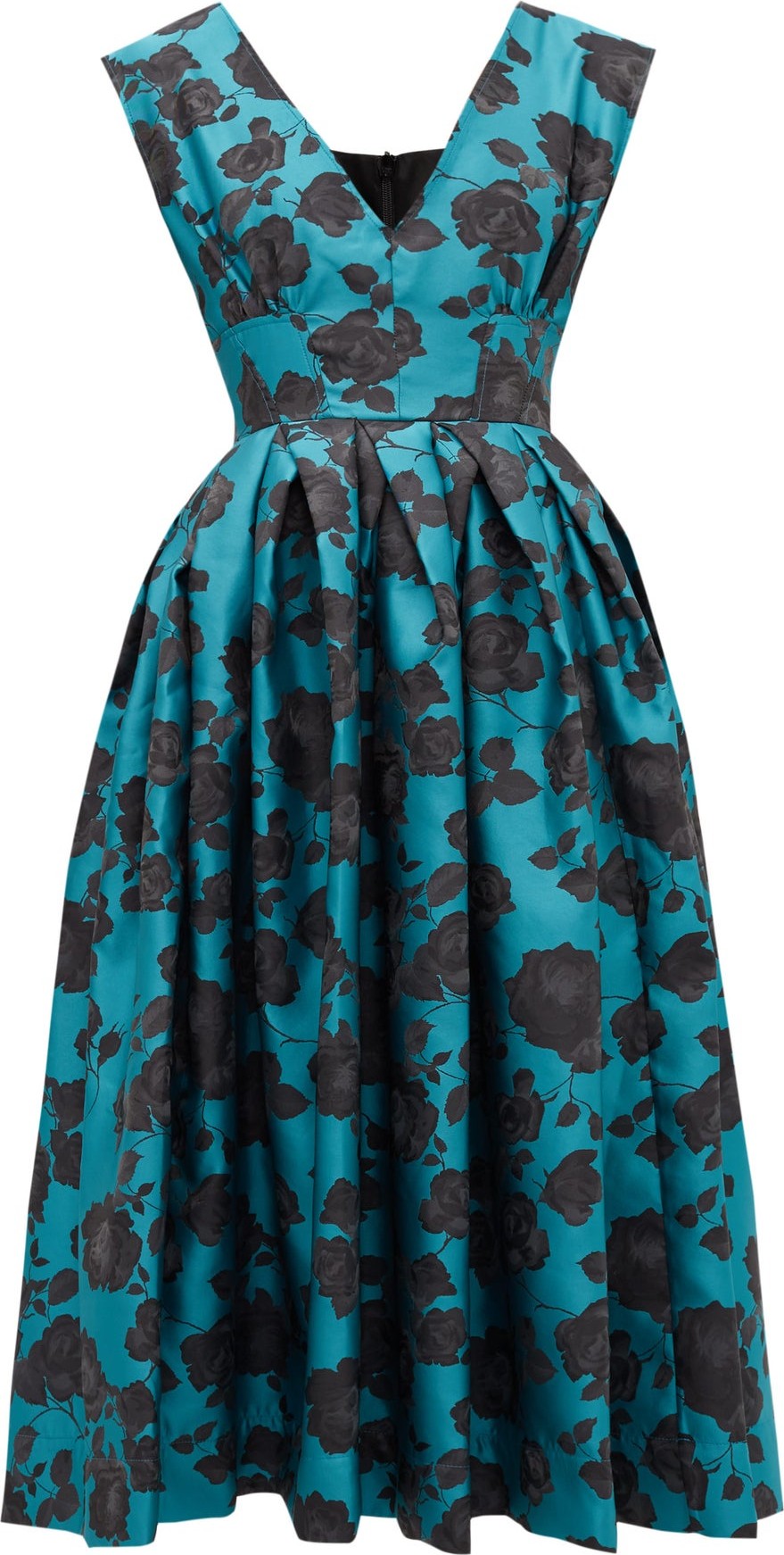 Marques'Almeida Floral-brocade midi dress