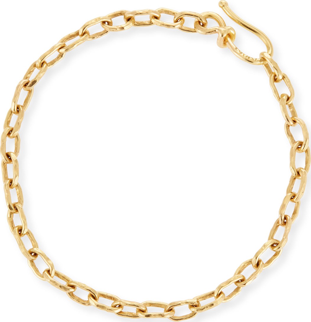 Jean Mahie 22k Gold Cadene 12 Chain Bracelet