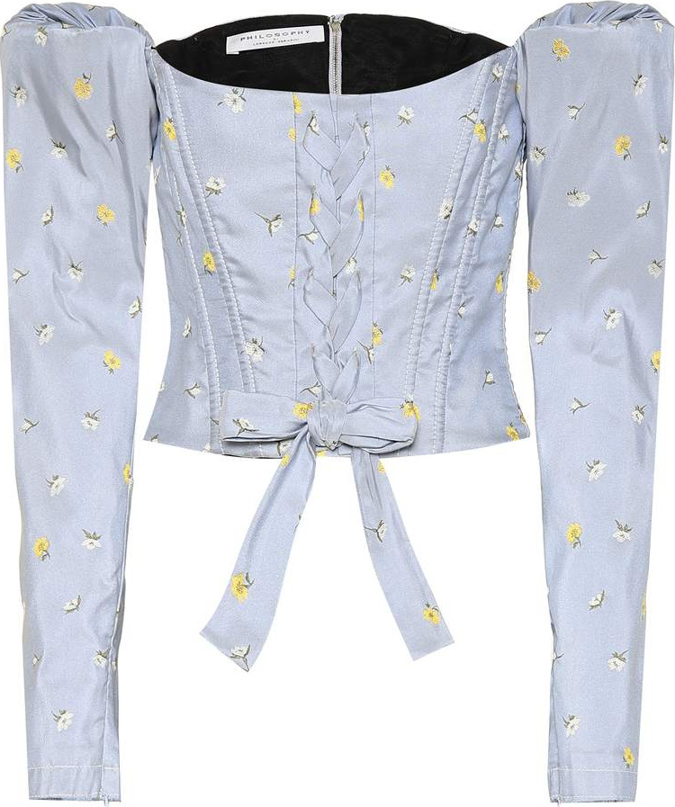 Philosophy Di Lorenzo Serafini Jacquard corset top