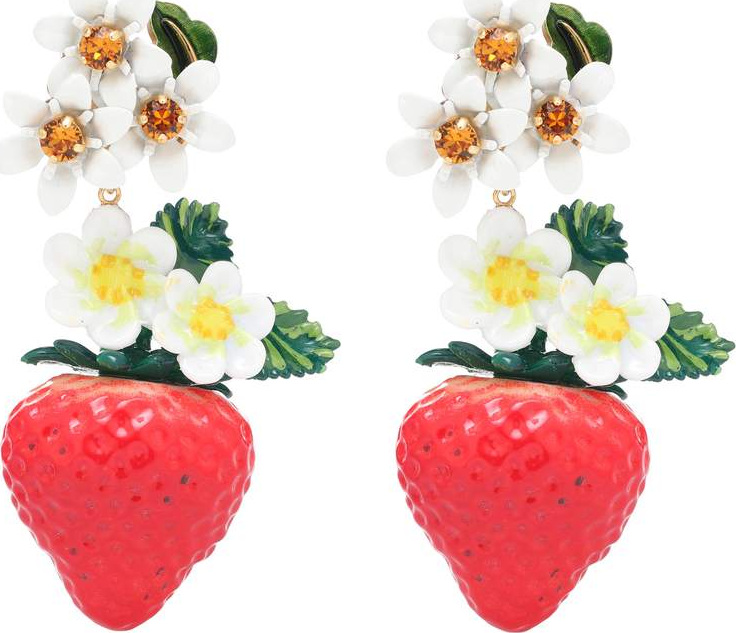 Dolce & Gabbana Crystal-embellished resin earrings