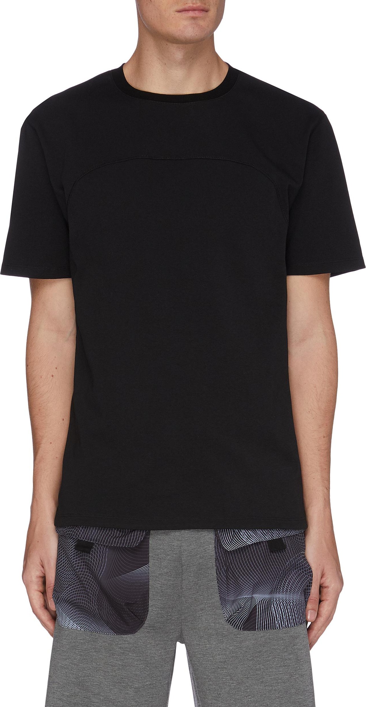 DYNE Uzo' panelled side zip pocket T-shirt