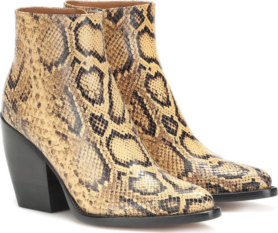 Chloe Exclusive to Mytheresa – Rylee snake-effect leather boots