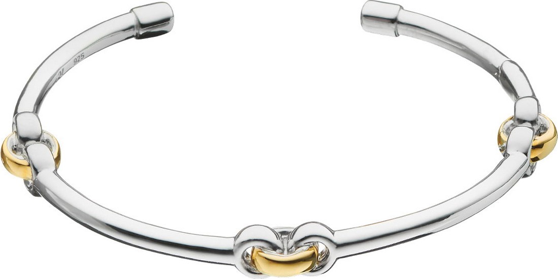 Monica Rich Kosann Sterling Silver Bracelet with 18k Yellow Gold Links
