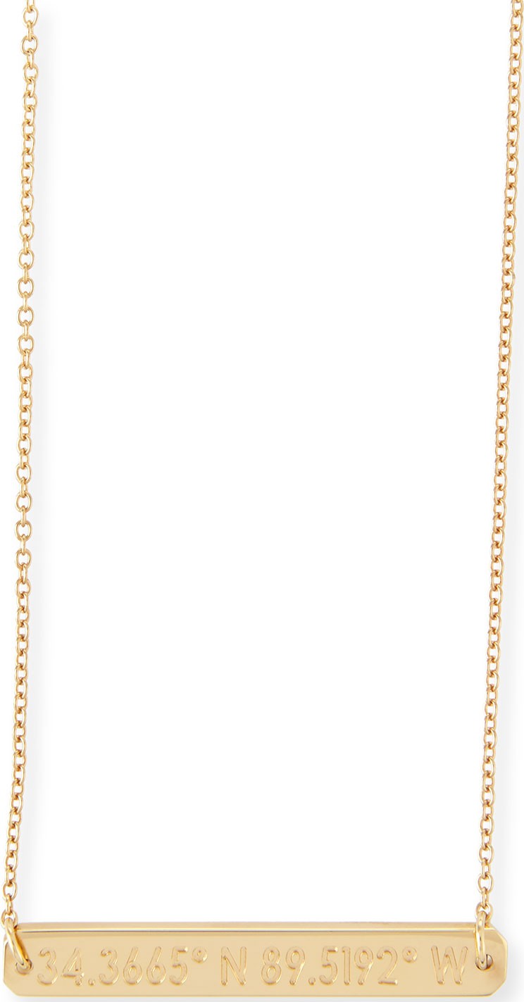 Coordinates Collection Legend Engraved Pendant Necklace, 16-18"L