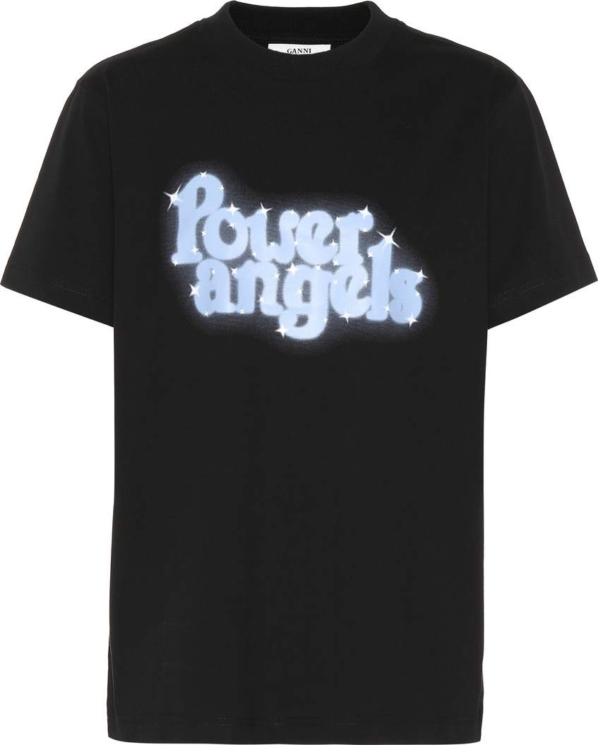 Ganni Johnson printed cotton T-shirt