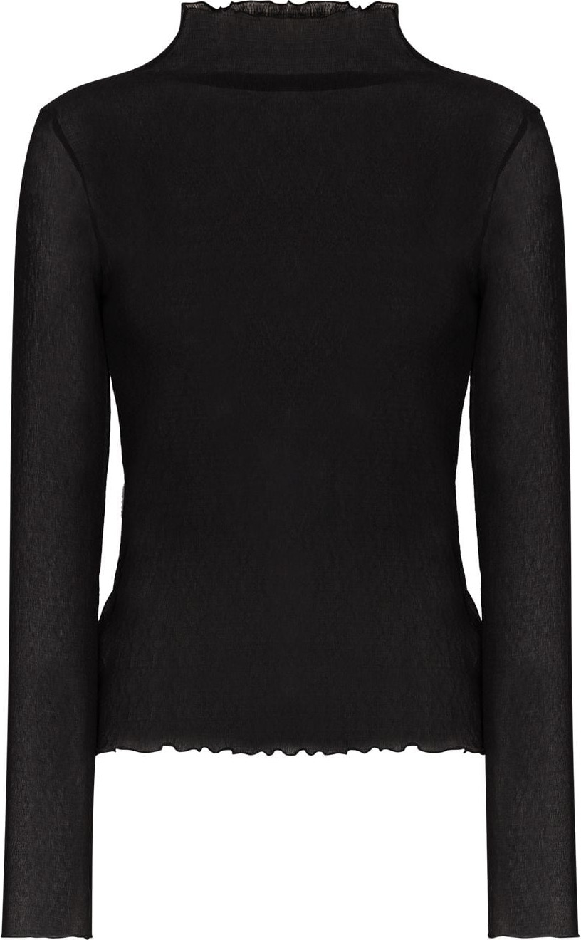 LVIR - Sheer roll neck top