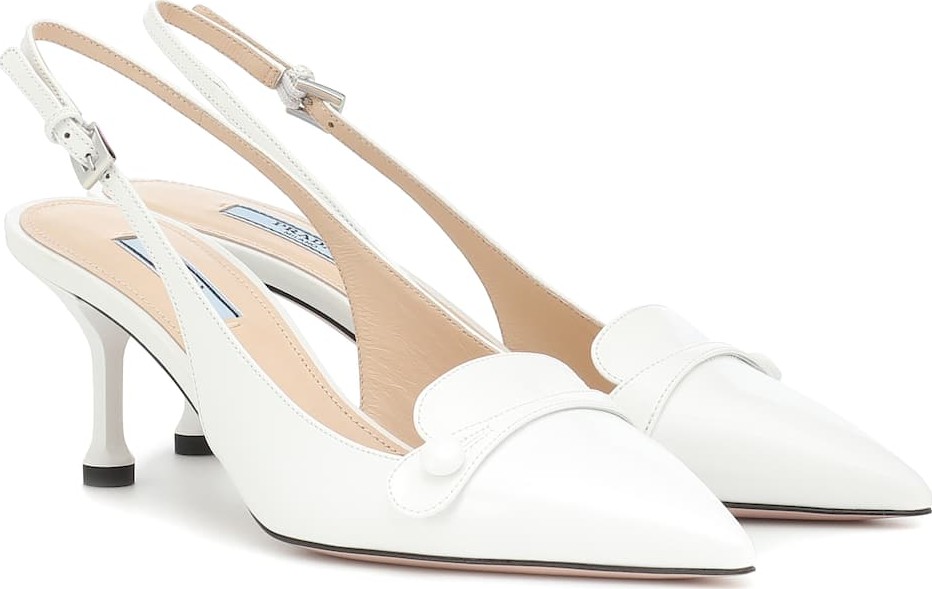 Prada Leather slingback pumps