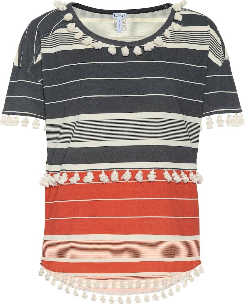 LOEWE Striped cotton top