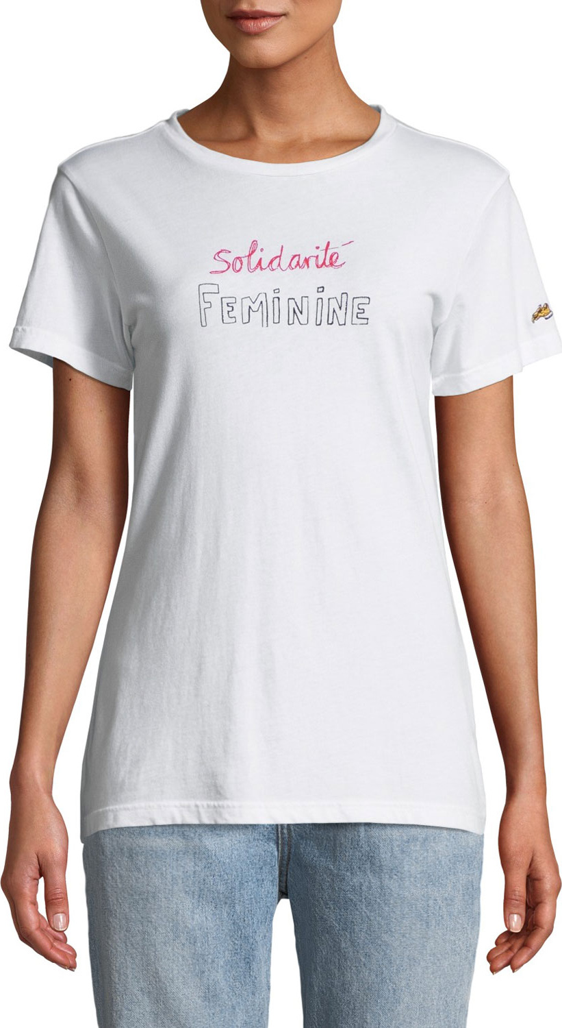 Bella Freud Solidarite Feminine Graphic Crewneck Tee
