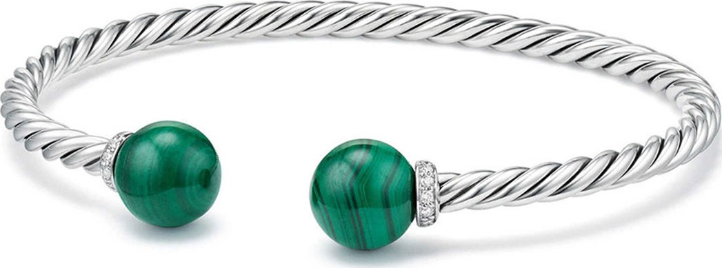 David Yurman Solari 9mm Silver Open Bead Bangle Bracelet