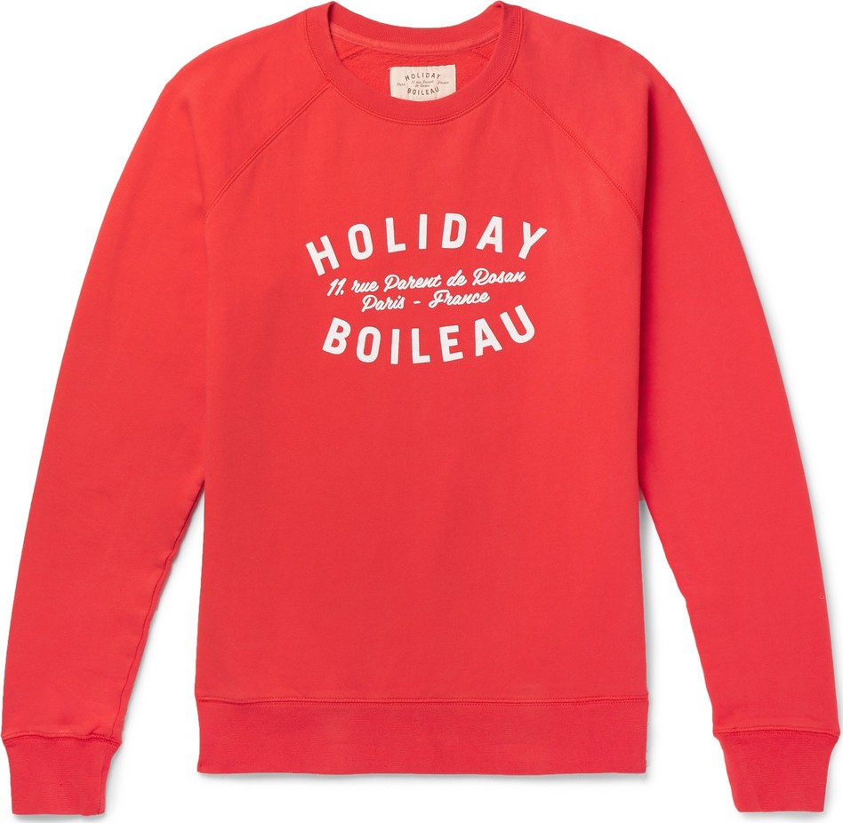 Holiday Boileau Logo-Print Fleece-Back Cotton-Jersey Sweatshirt