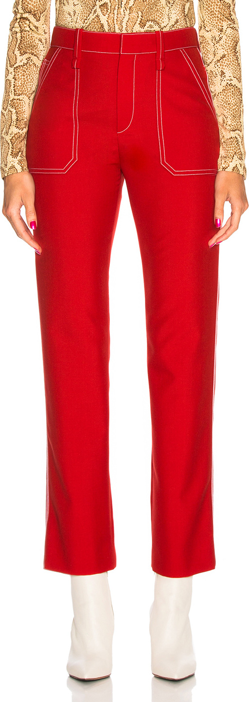 Chloe Contrast Stitching Trousers
