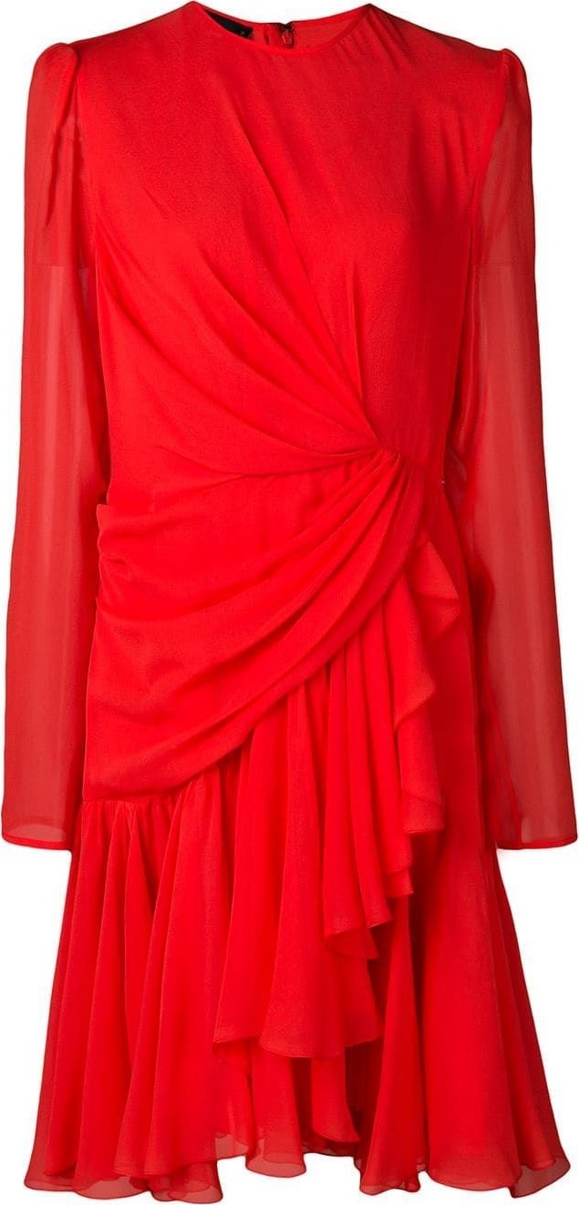 Giambattista Valli long-sleeve flared dress